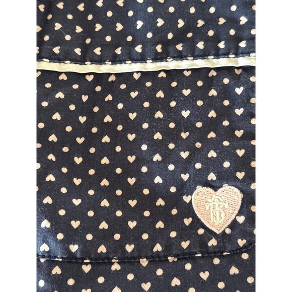 Tori Burch Navy Heart Sleep Shorts Pajama Bottoms Size XS Navy Pink - Picture 9 of 9